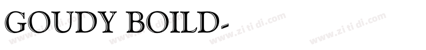 GOUDY BOILD字体转换